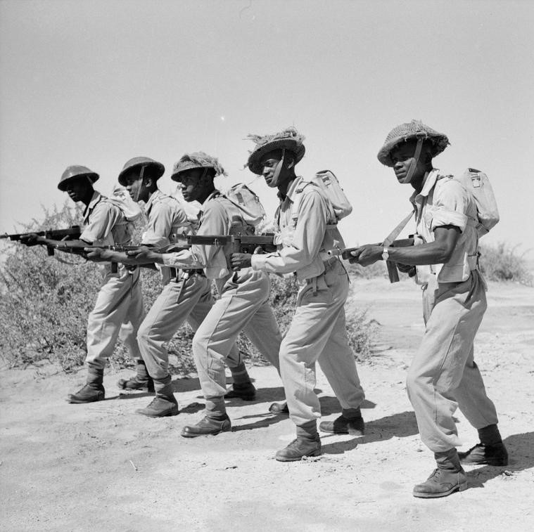 Caribbean troops training during World War Two