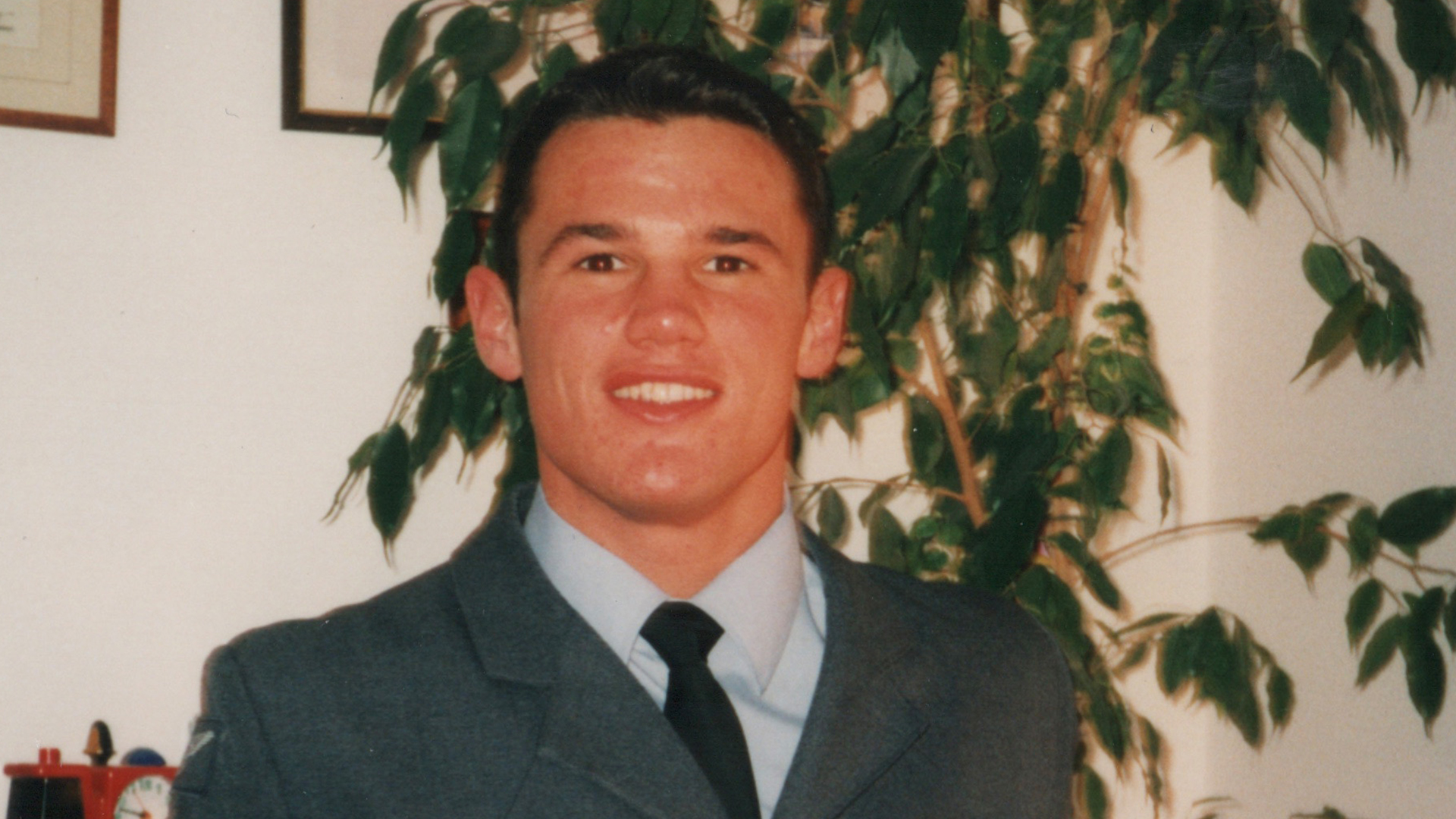 Carl aged 20, pictured a few weeks after the events on the runway in September 1992 (Picture: Carl Austin-Behan)