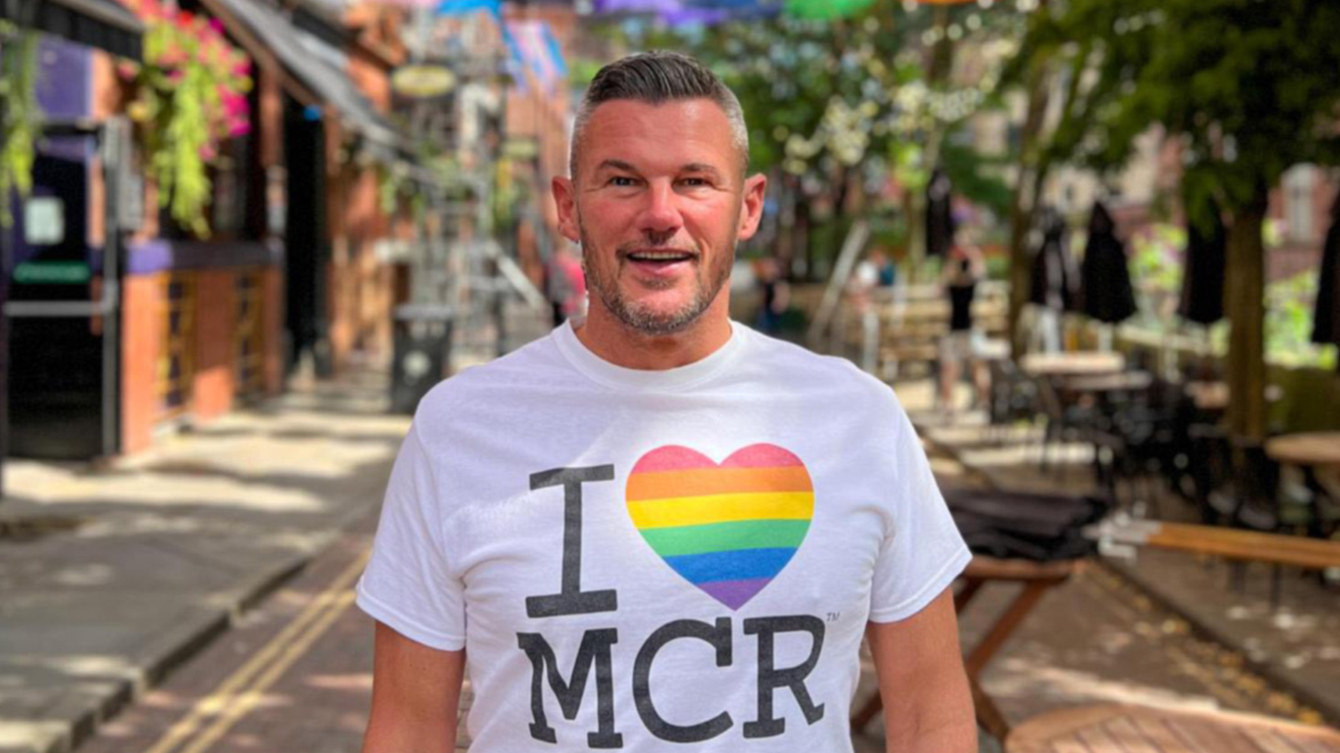 Carl in Manchester's Canal Street (Picture: Carl Austin-Behan)