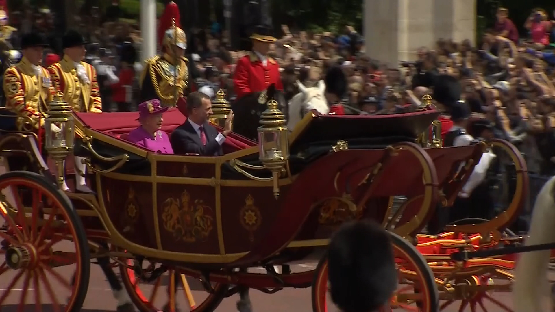 Queen and King of Spain In Carriage
