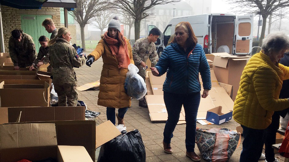 Carterton Leisure Centre Ukraine Appeal RAF Brize Norton (Picture: BFBS Brize Norton).
