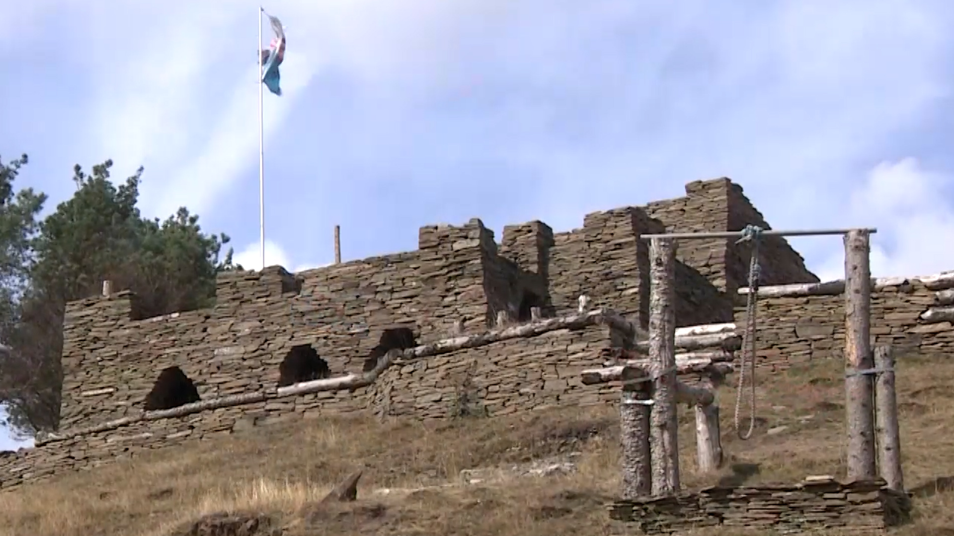 Former Royal Welsh soldier, Mikey Allen, has spent spent three-and-a-half years building the castle.