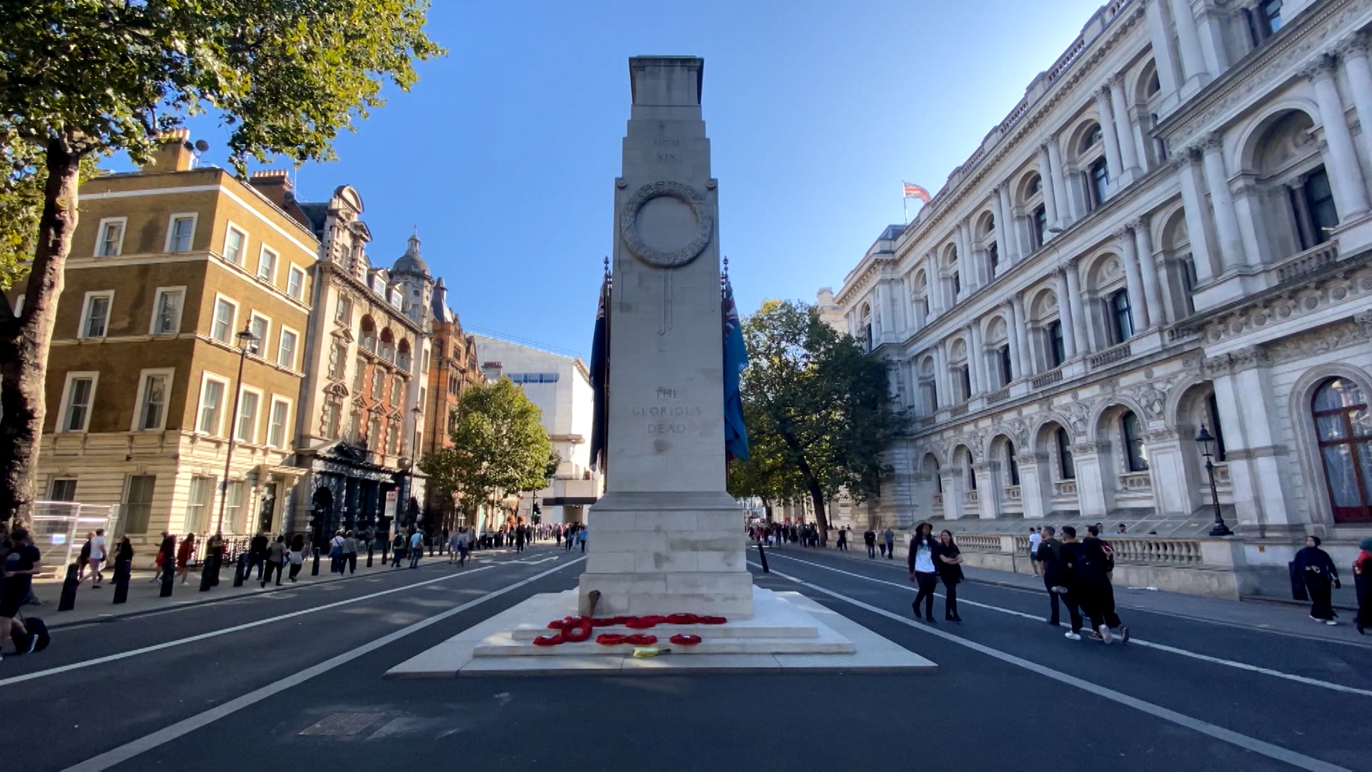 The national service at the Cenotaph, London, on Remembrance Sunday is going ahead.
