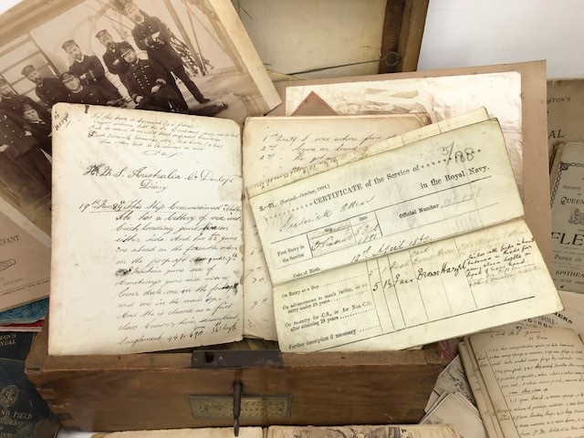 Documents inside the box included an account of events during the Mediterranean Dreadnought Project (Picture: Gardiner Houlgate).