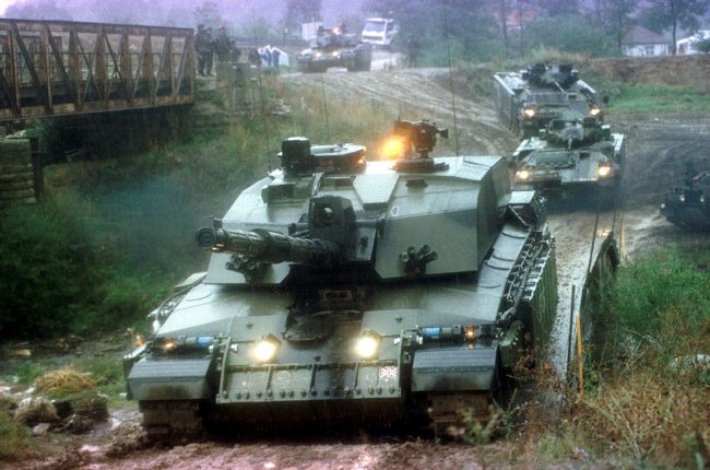 Challenger 2 battle tank in Kosovo