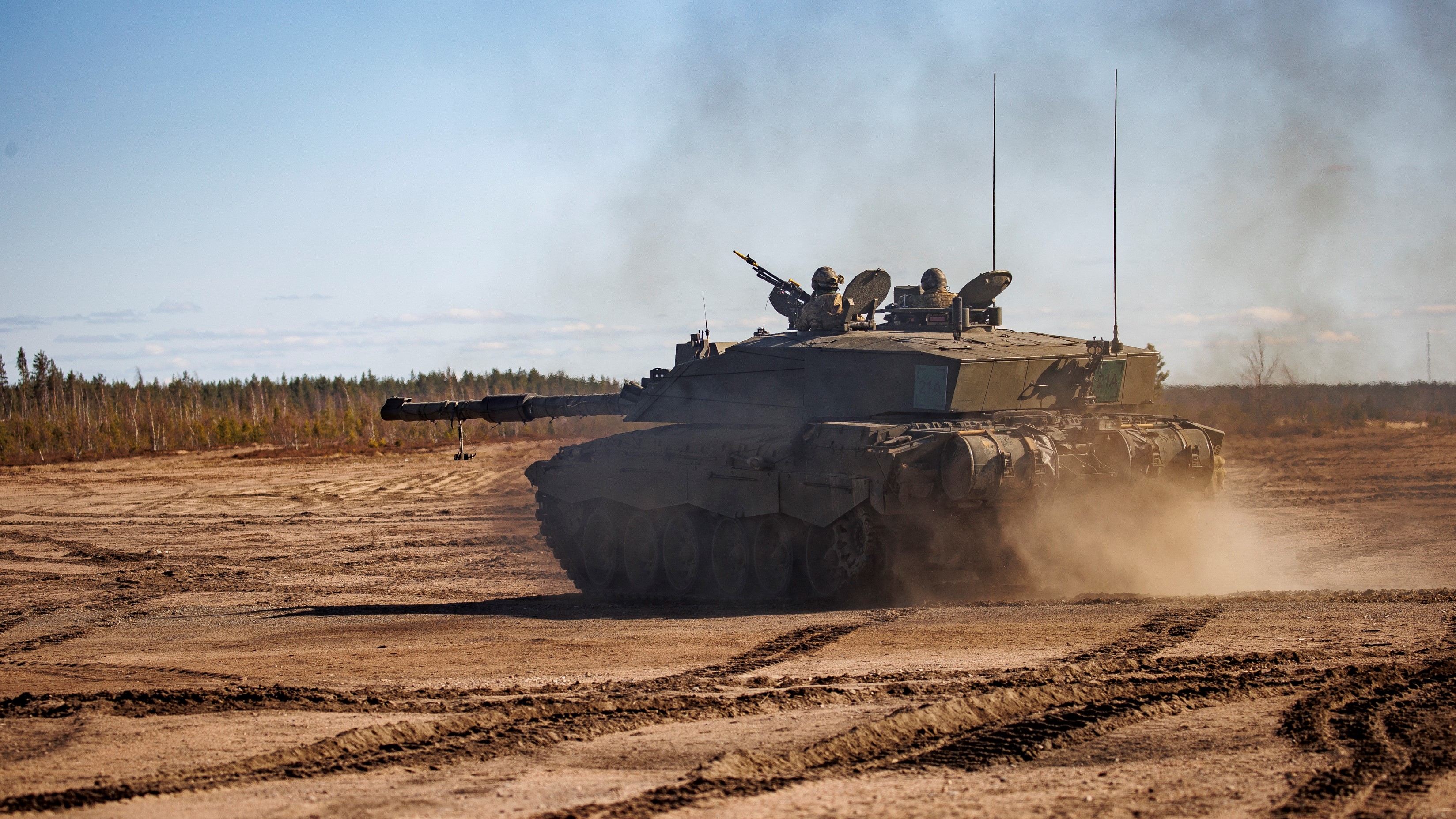 Challenger 2 on training area of navigational exercise during Exercise Arrow 22 in Finland 01052022 CREDIT MOD Crown Copyright