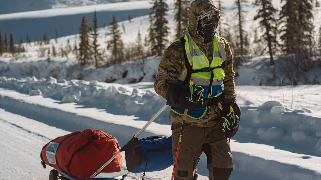 Charlie Hubbard finished the unsupported race in second place, despite temperatures dropping to -40.