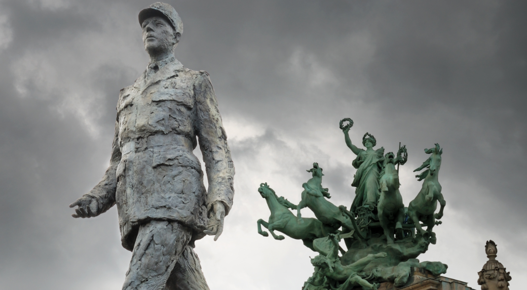 Shutterstock himage of a statue of Charles de Gaulle in Paris