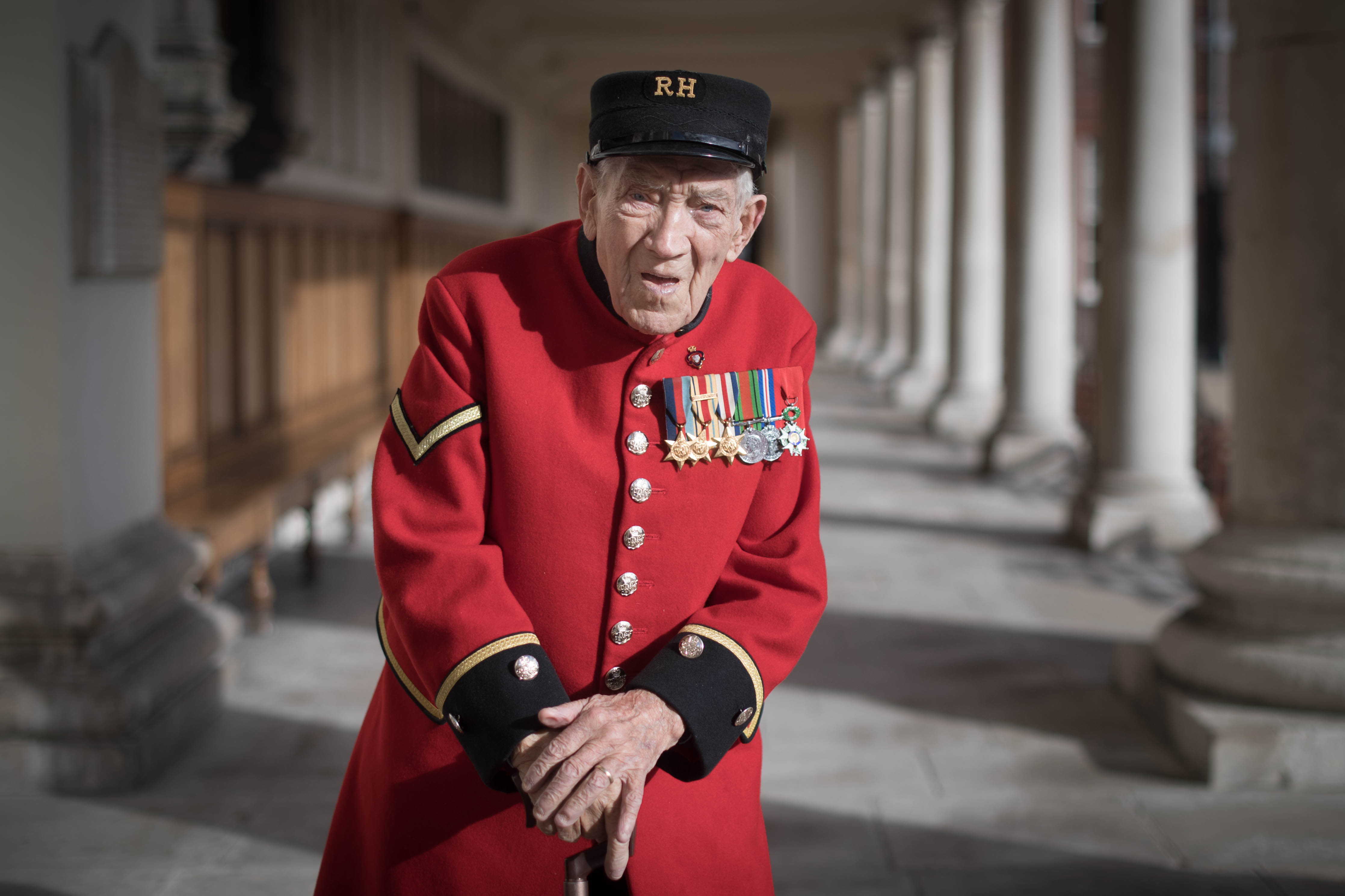 Chelsea Pensioner and D-Day Veteran George Skipper CREDIT PA