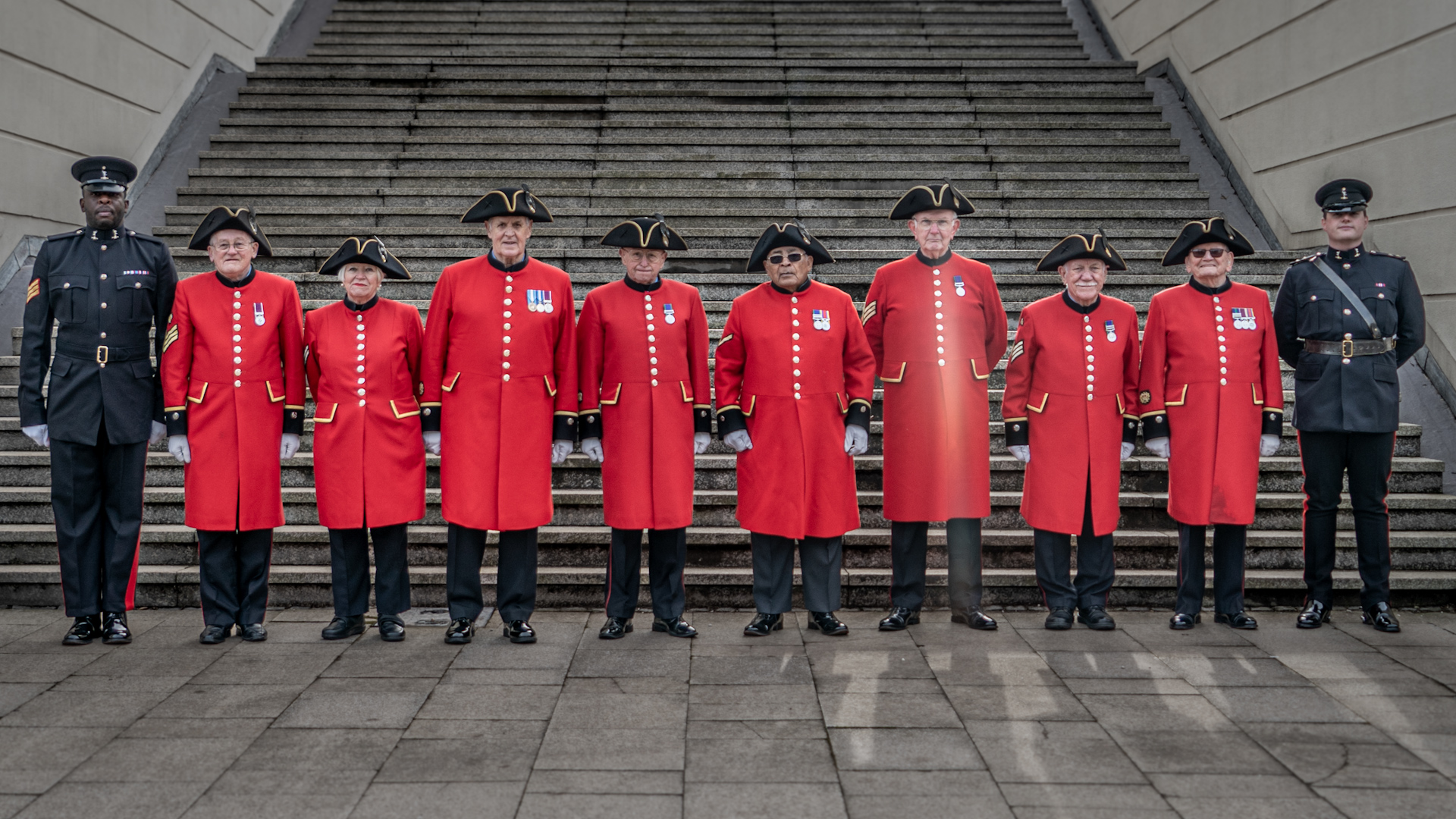 Chelsea Pensioners former Royal Signals Wellington Barracks