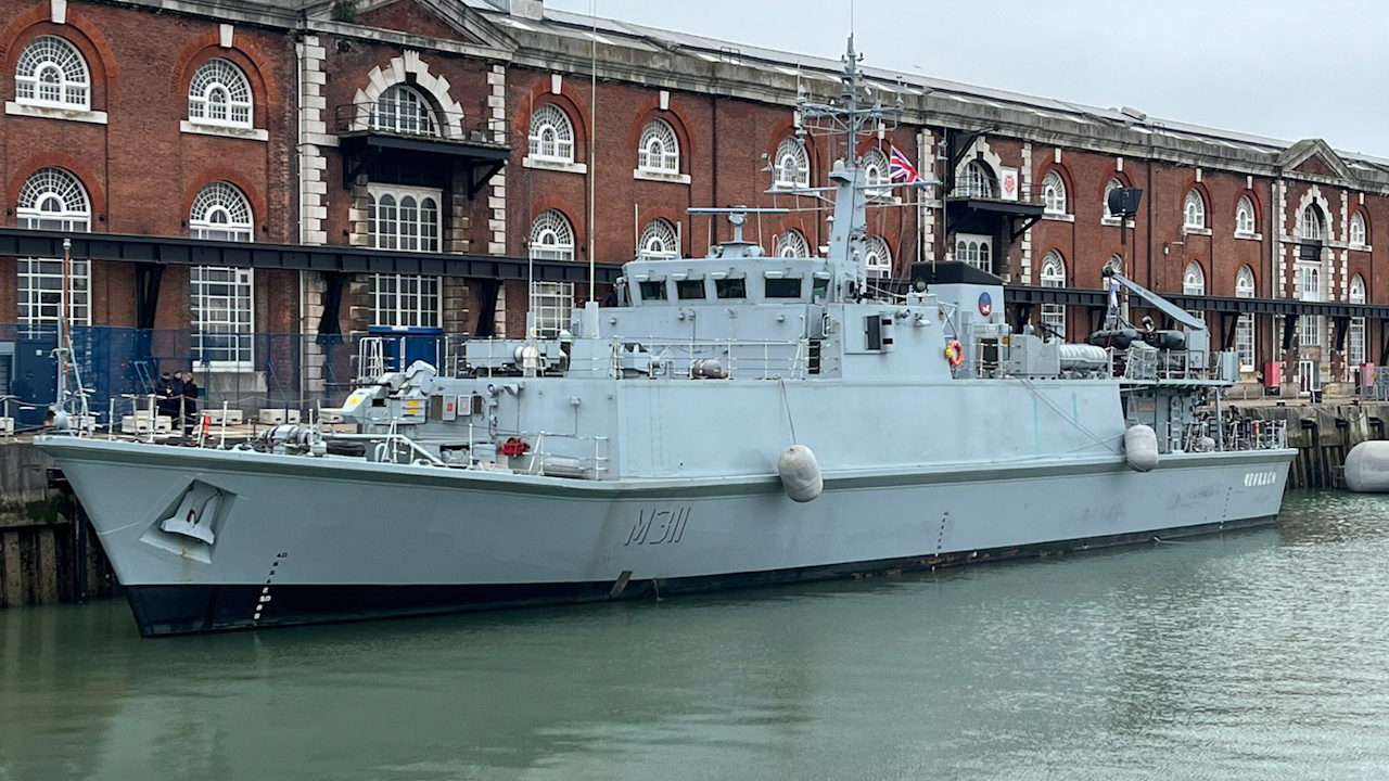 The Ukrainian vessel Cherkasy is former Royal Navy ship HMS Shoreham.
