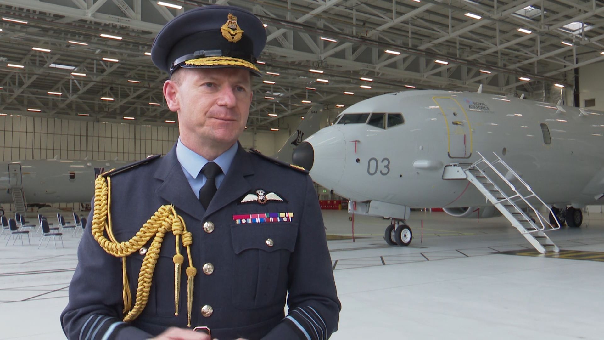 Air Chief Marshal Sir Mike Wigston at RAF Lossiemouth.