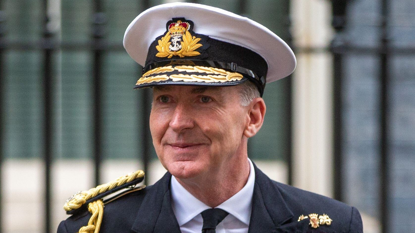 Chief of Defence Staff, Admiral Sir TONY RADAKIN is seen outside 10 Downing Street