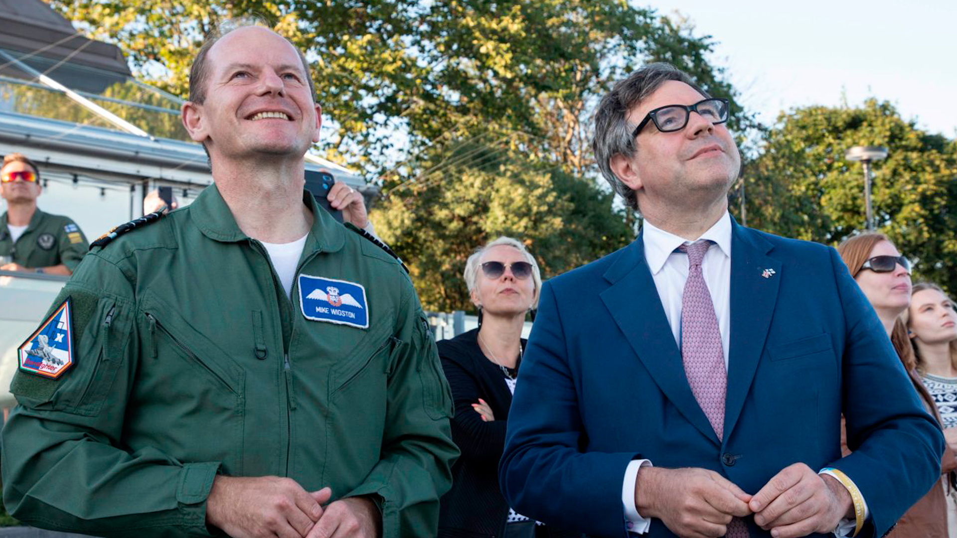 Chief of the Air Staff, Air Chief Marshal Sir Mike Wigston And Minister for Defence Procurement, Jeremy Quin MP Helsinki Airshow Finland 060721 CREDIT RAF