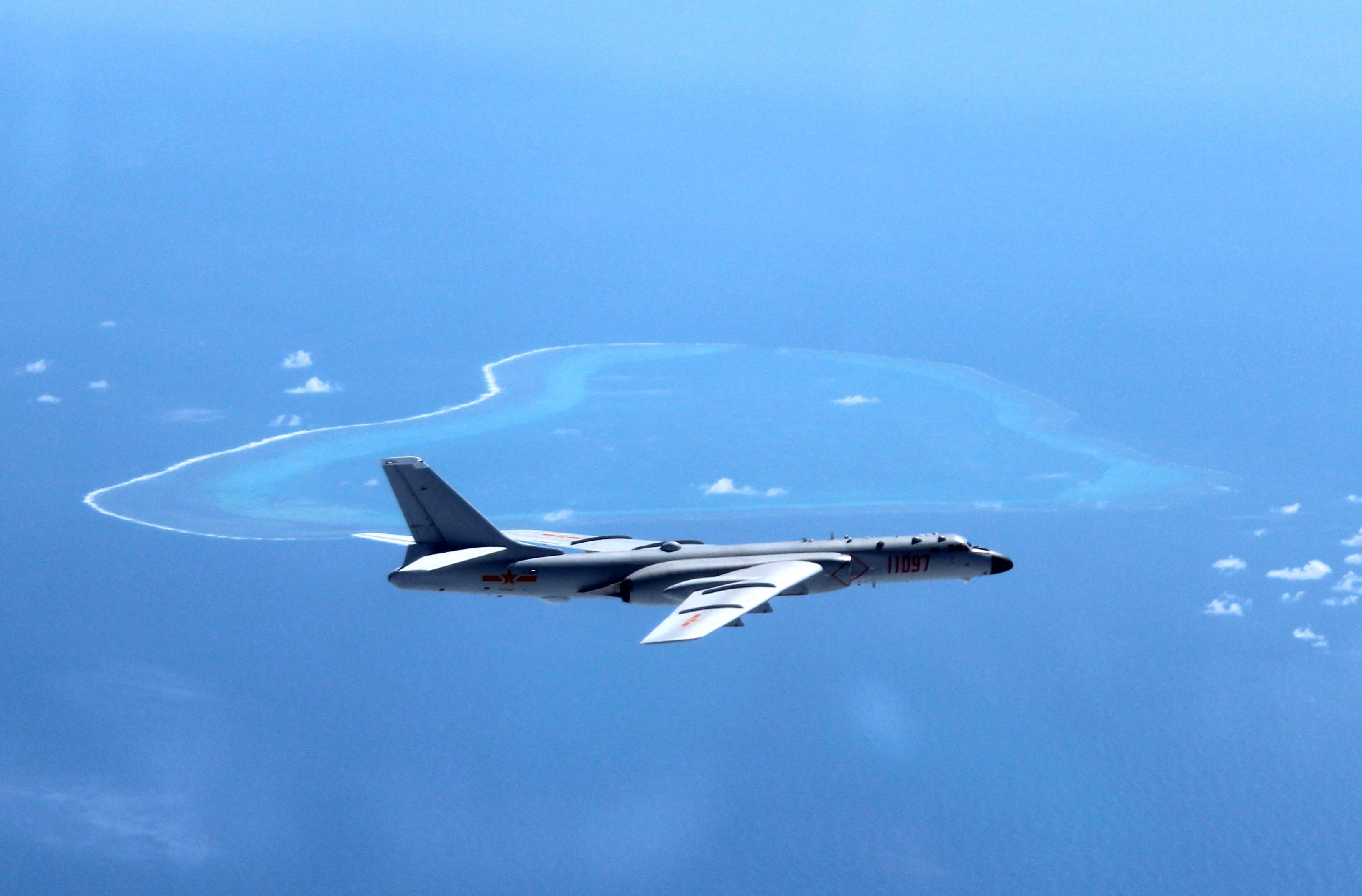 Chinese H-6K bomber over South China Sea