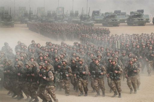 Chinese military training (Picture: PA).