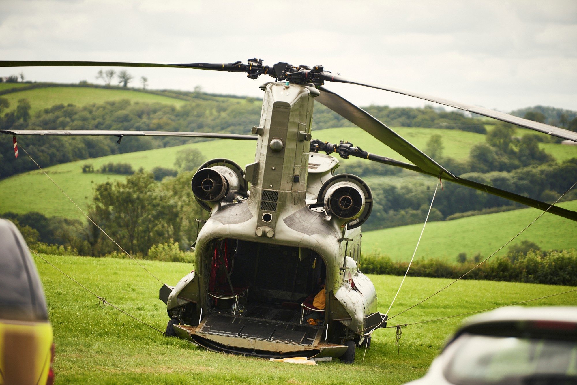 Chinook Helicopter After Forced Landing In Wales After sustaining Damage 29072020 CREDIT Ben Turner