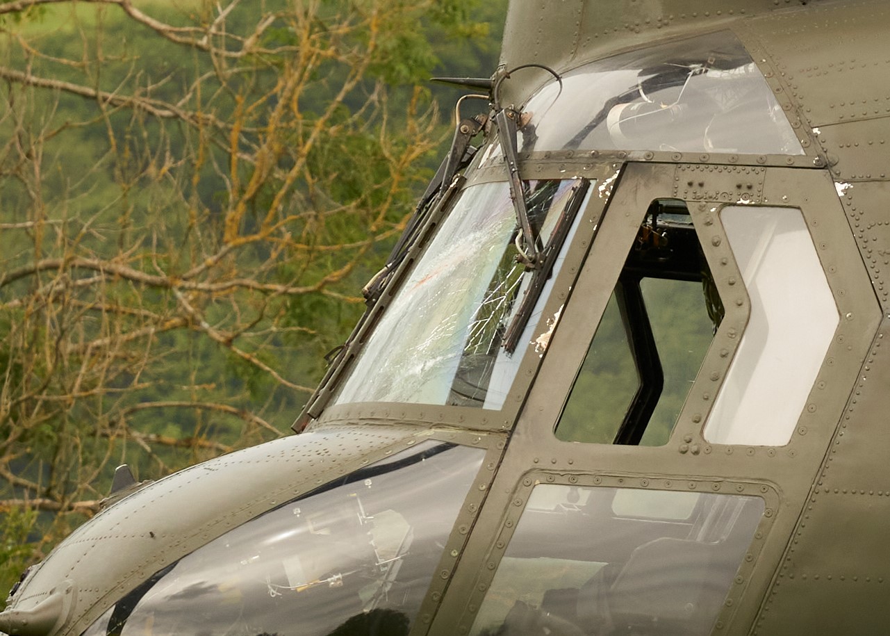 There was damage to the cockpit windows CREDIT Ben Turner