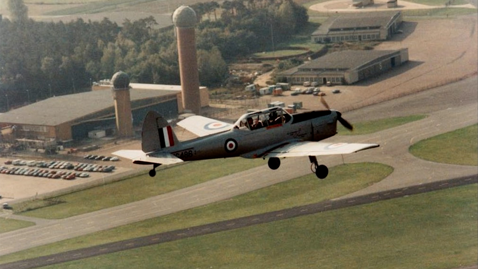 Chipmunk taking off from RAF Gatow CREDIT BRIXMIS Association