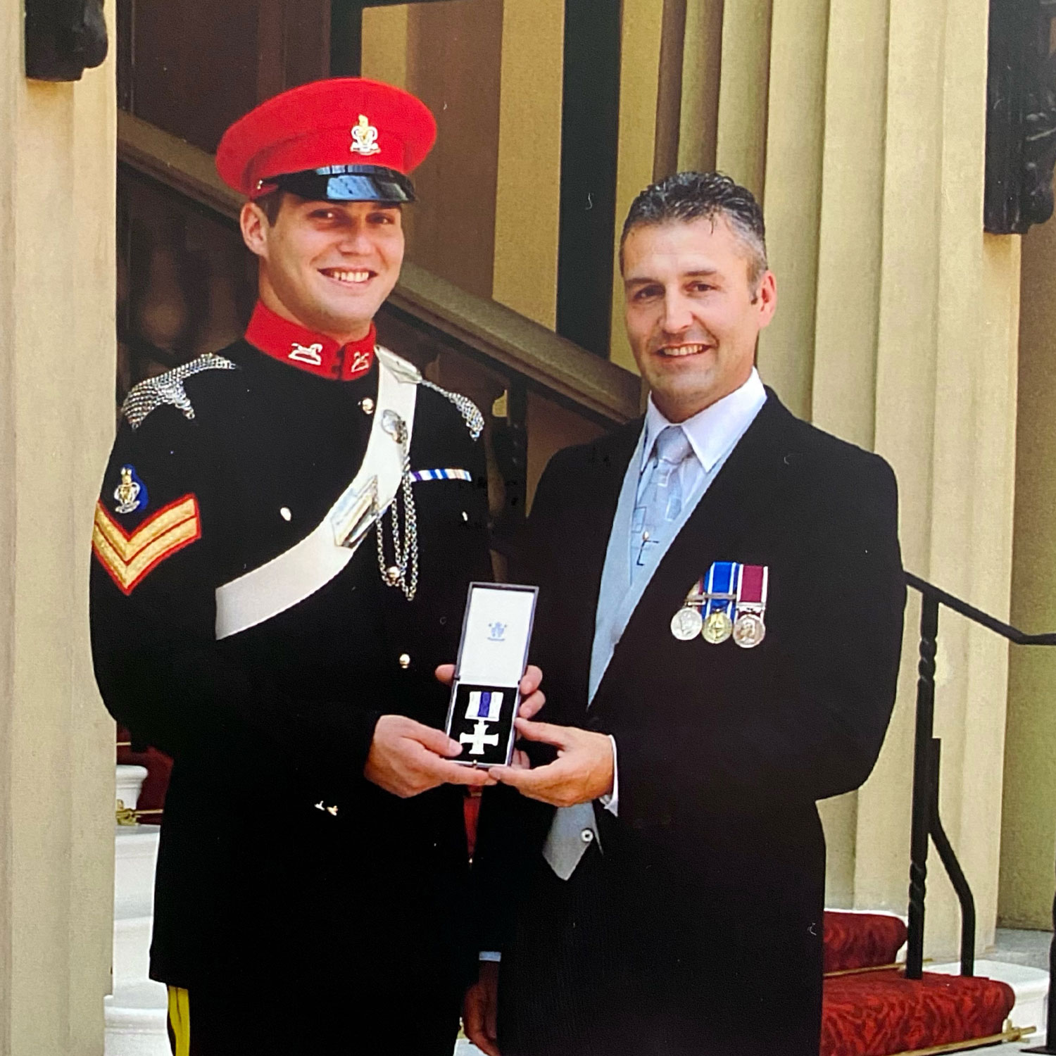Corporal Chris “Barney” Balmforth Military Cross Recipient With His Dad Credit: Christopher Balmforth