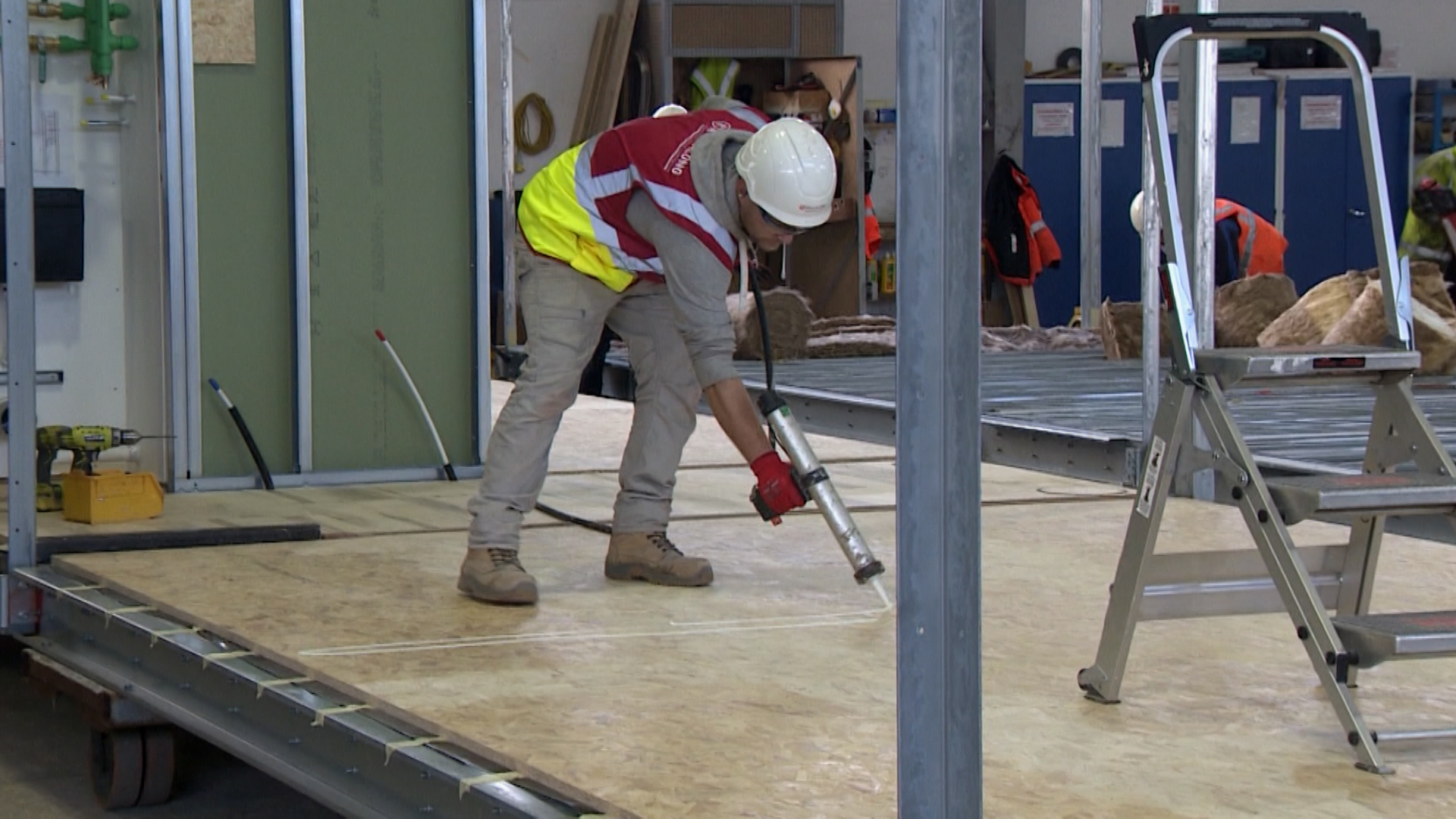 Contractors working on 'Single Living Accommodation’ units