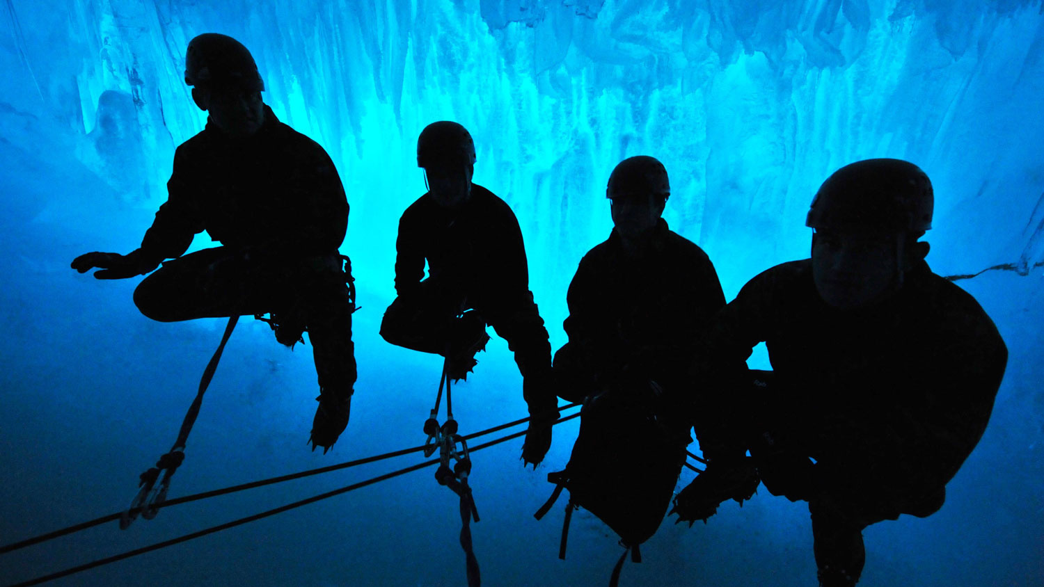 Climbing Ice Chamber Royal Marines Antarctica Blue ID 45153988 Credit Defence Imagery Royal Navy