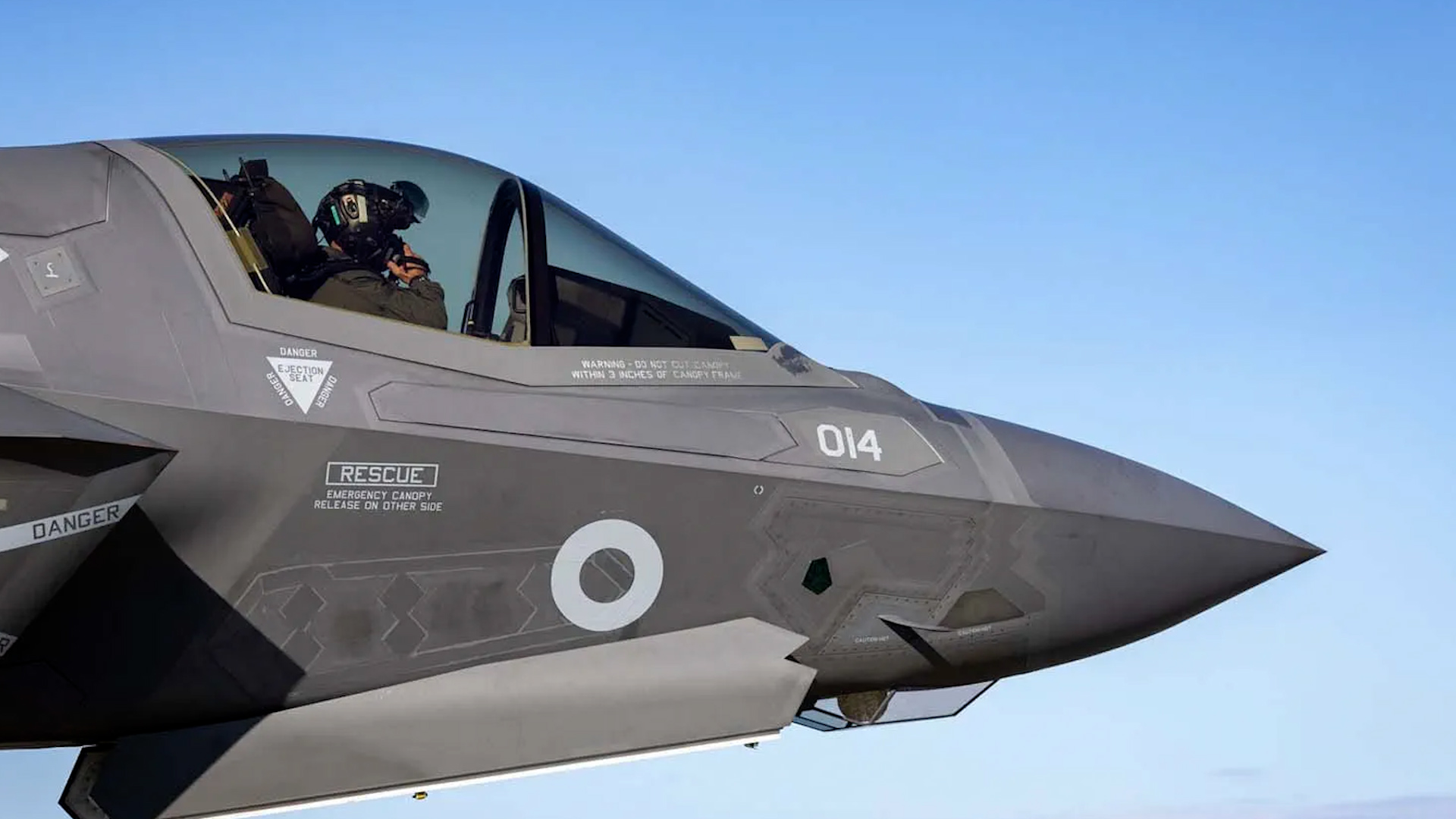 Close up of F-35B from RAF Marham conducted Nato air policing missions in Iceland 02092024 CREDIT RAF