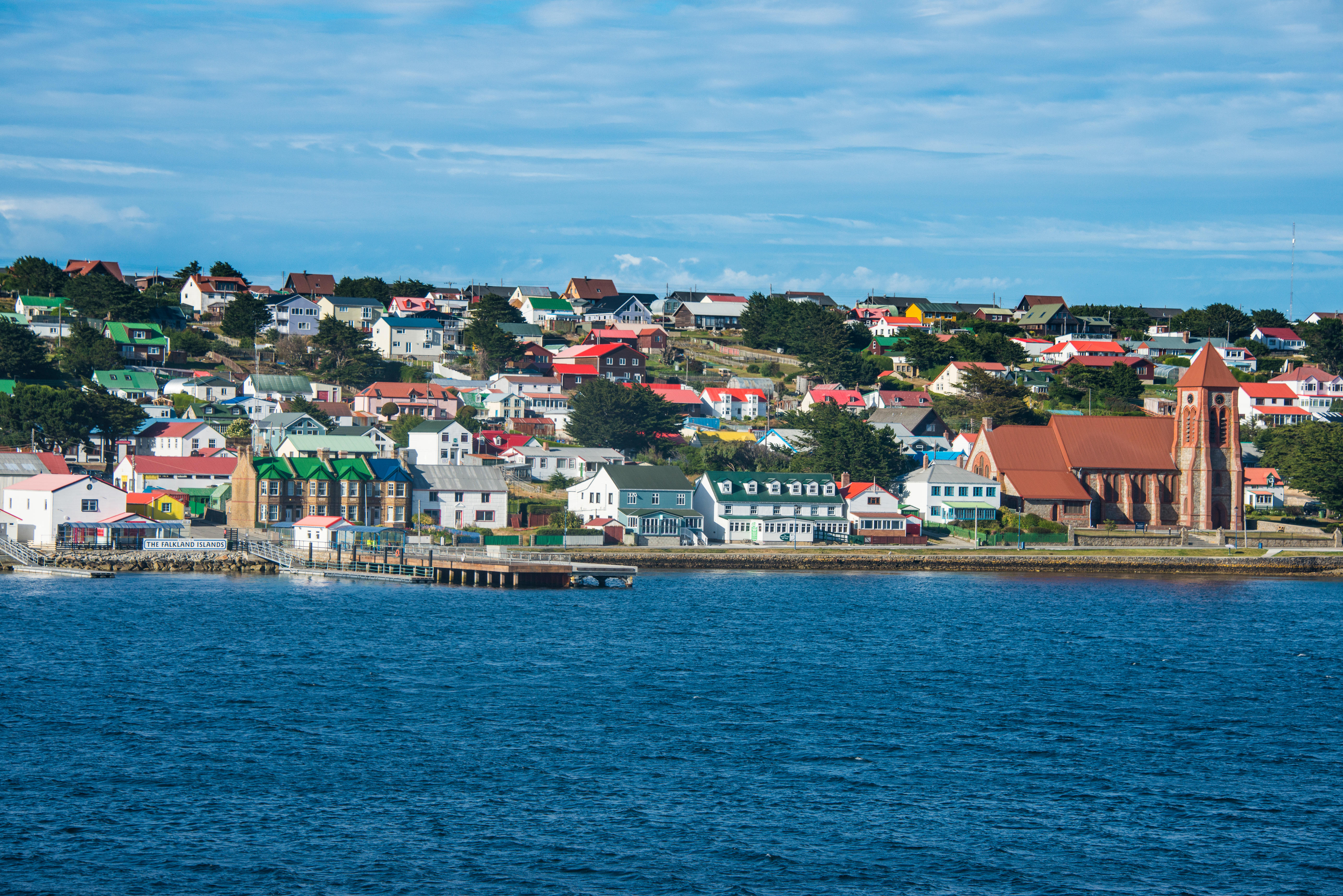 Colourful houses, Stanley, capital of the Falkland Islands, South America