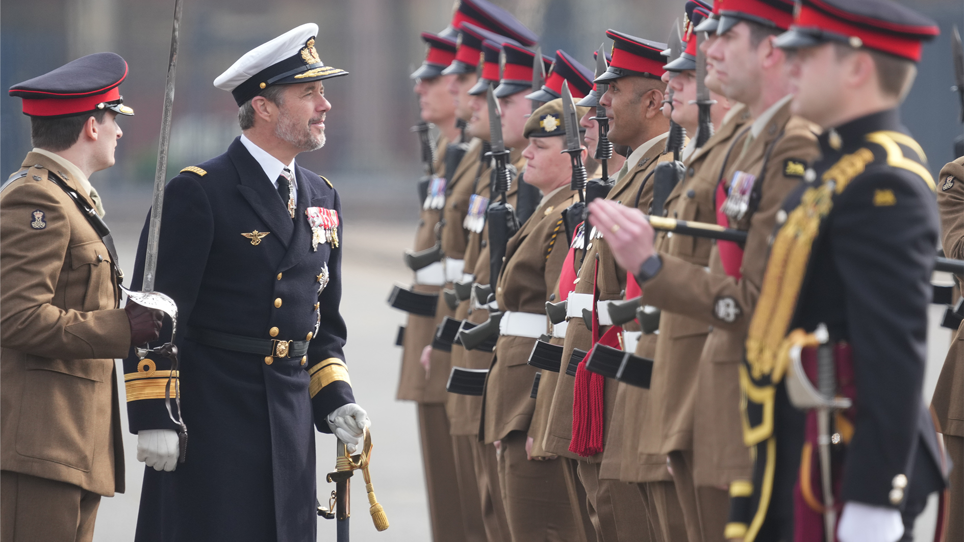 Colours presented to the 4th Battalion The Princess of Wales's Royal Regiment CREDIT PA 230423