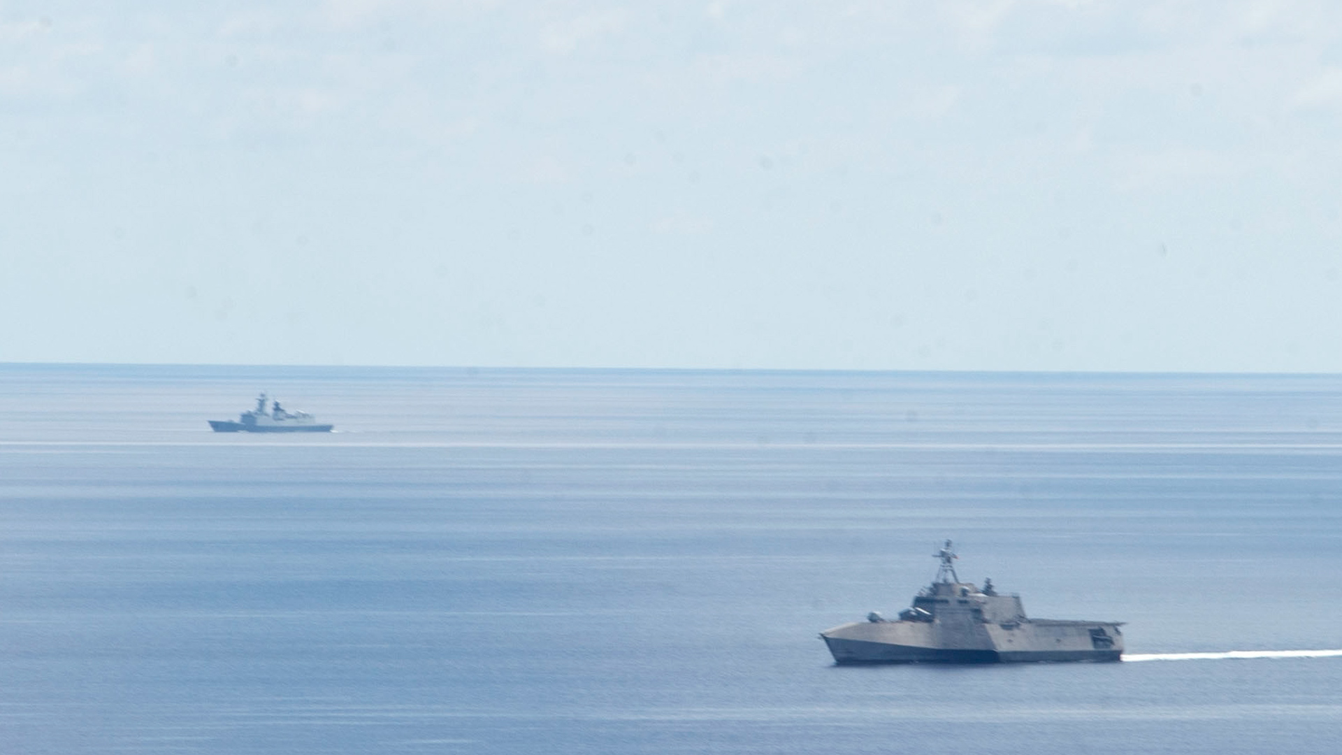 Combat ship USS Gabrielle Giffords in the South China Sea