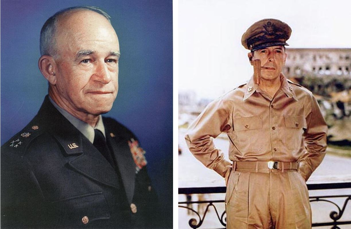 Combo Omar Bradley and MacArthur