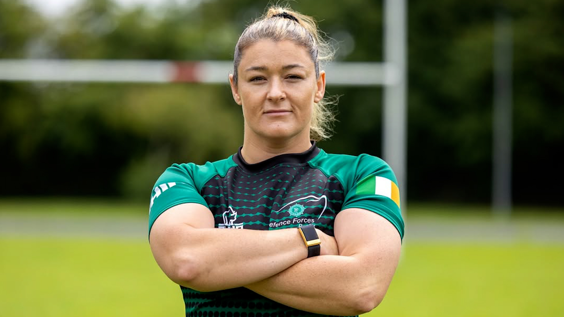 	Comdt Niamh Ní Dhróma Irish Defence Forces rugby Credit Irish Defence Forces Date August 2025.jpg