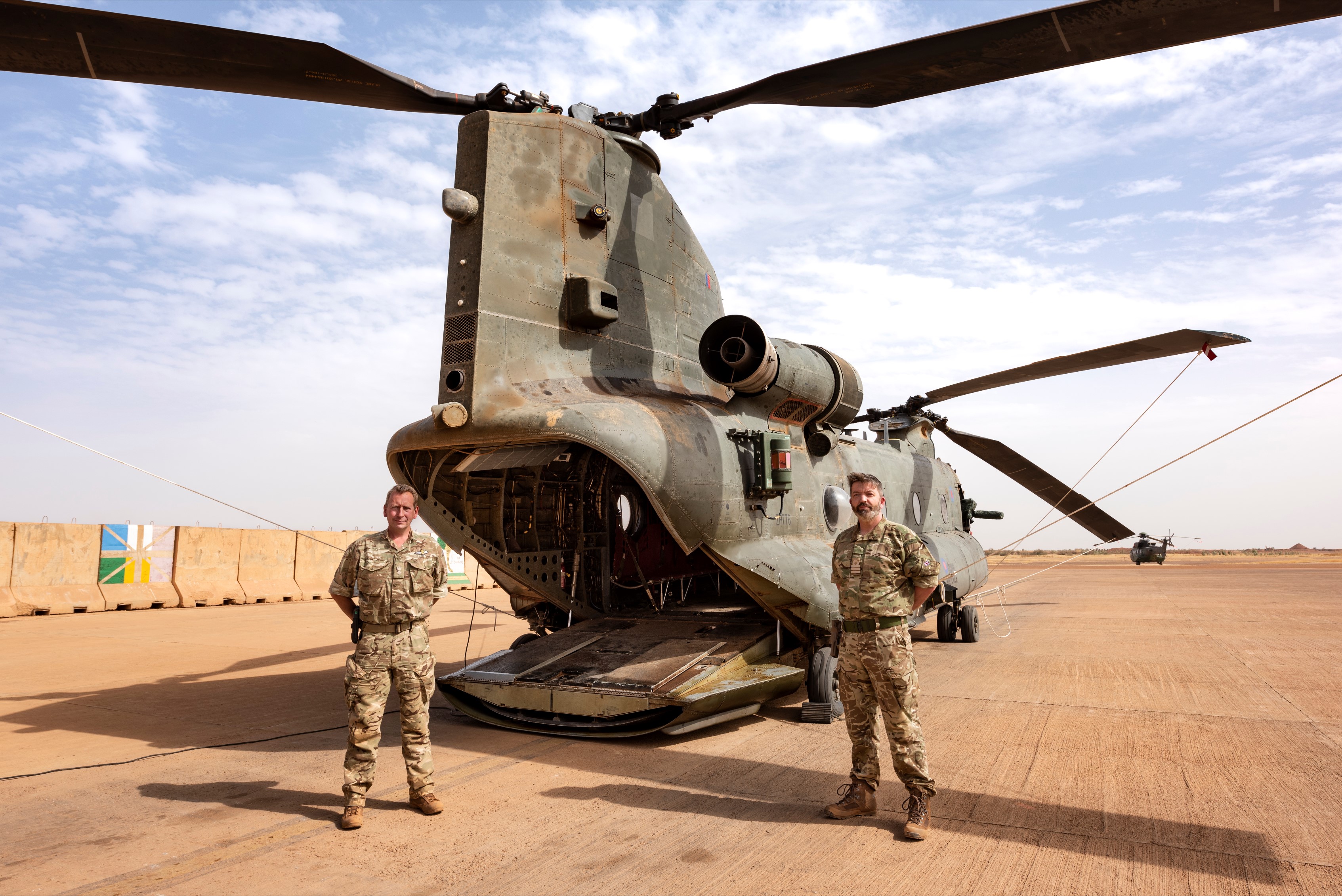 Cover image: Lieutenant Steve Brining hands over to Commander Colin Kiernan (Picture: RAF).