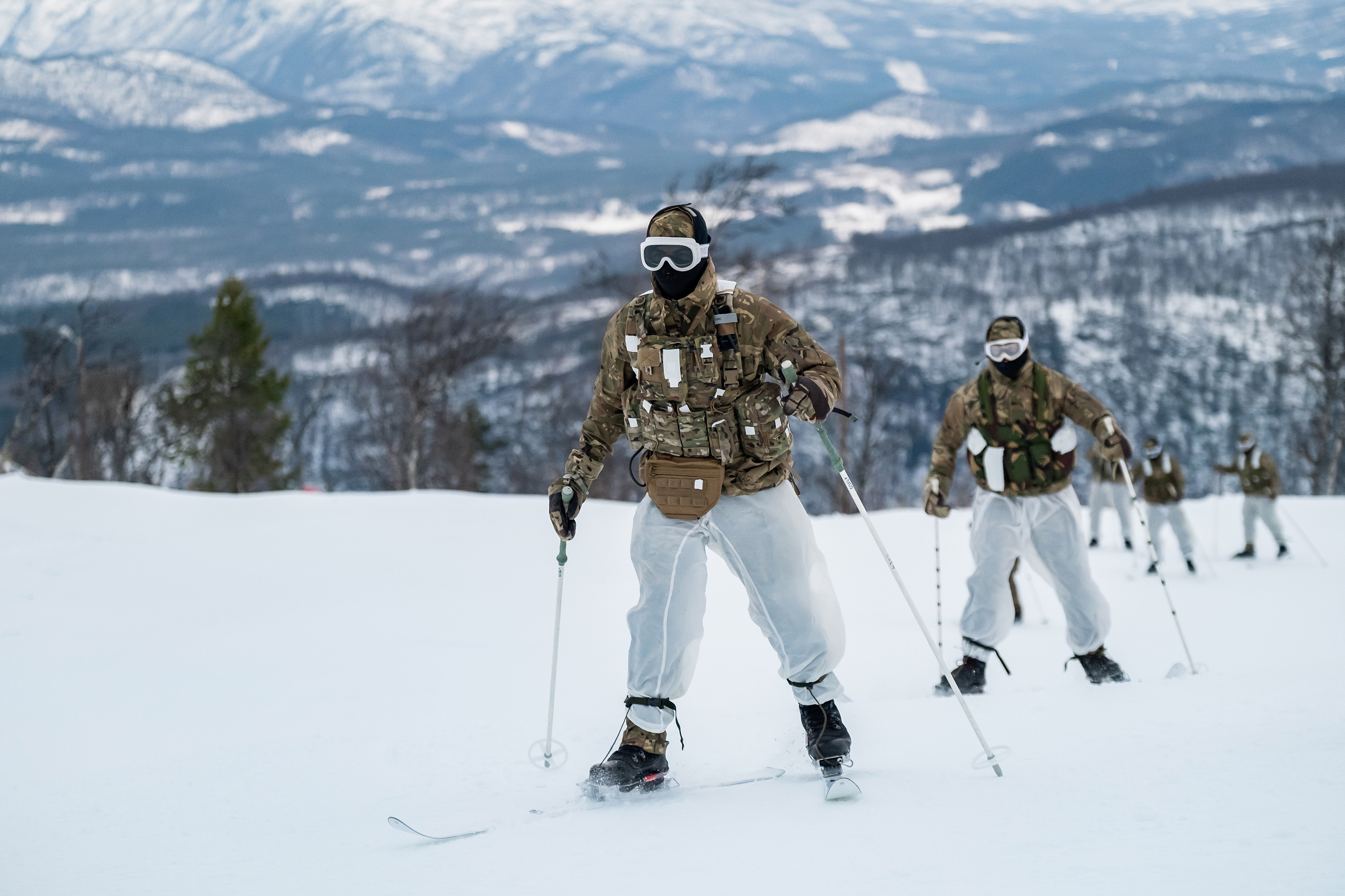 Cover image: Personnel practise their skiing skills on Cold Weather Winter Course in Norway (Picture: MOD).