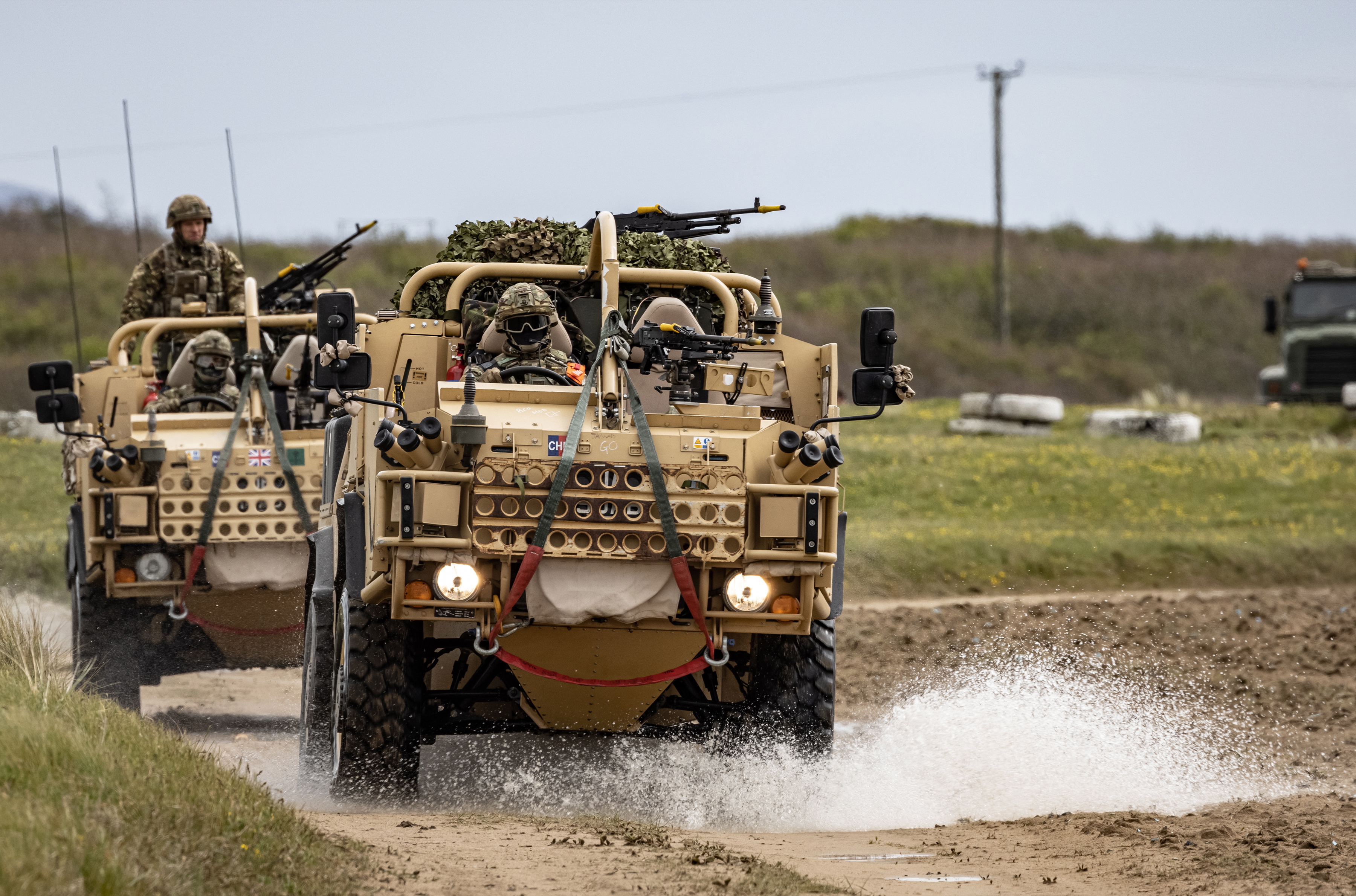 Commando Logistics Regt Jackal 2s on exercise in Wales