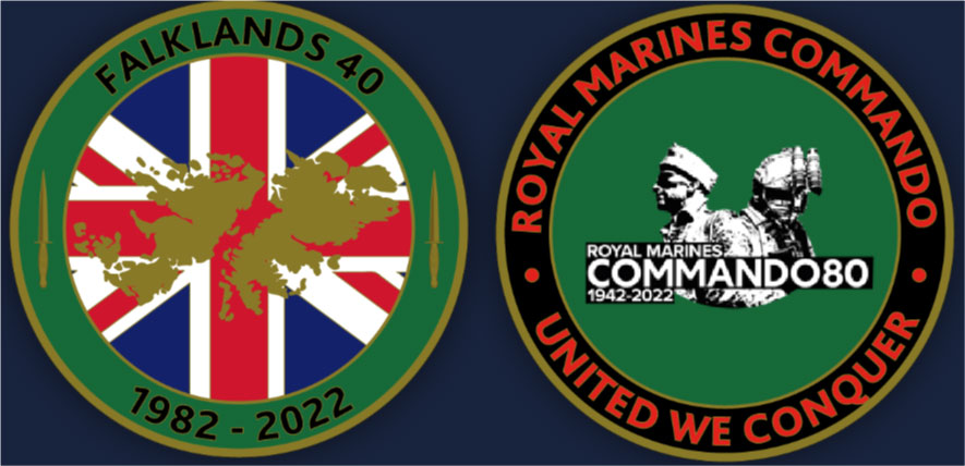 RMA Royal Marines Charity Falkland Islands 40 Fundraising event commemorative coin (Picture: RMA - The Royal Marines Charity).