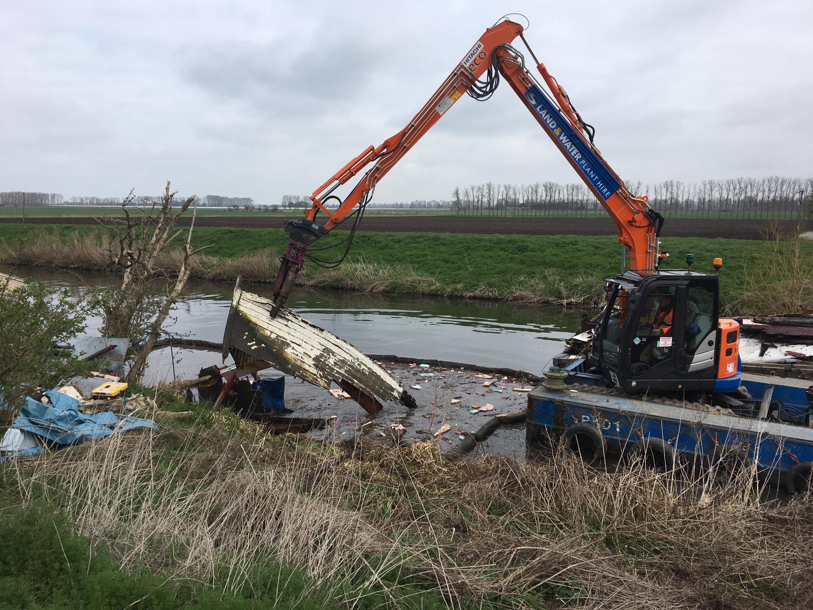 The wreckage of the Compass Rose (Picture: Environment Agency).