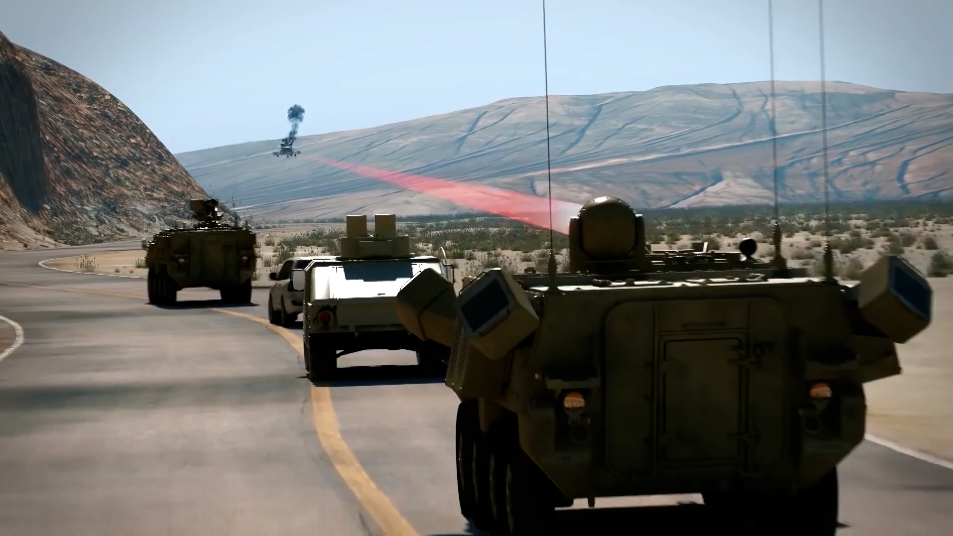 File computer generated image from Raytheon UK of laser weapons