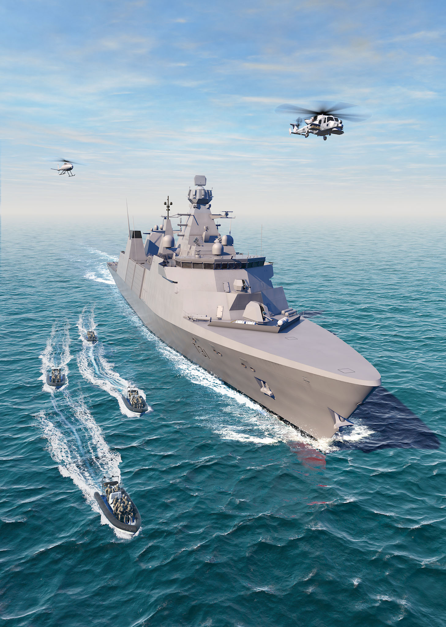 	Concept drawing of the Royal Navy's new Type 31 frigate