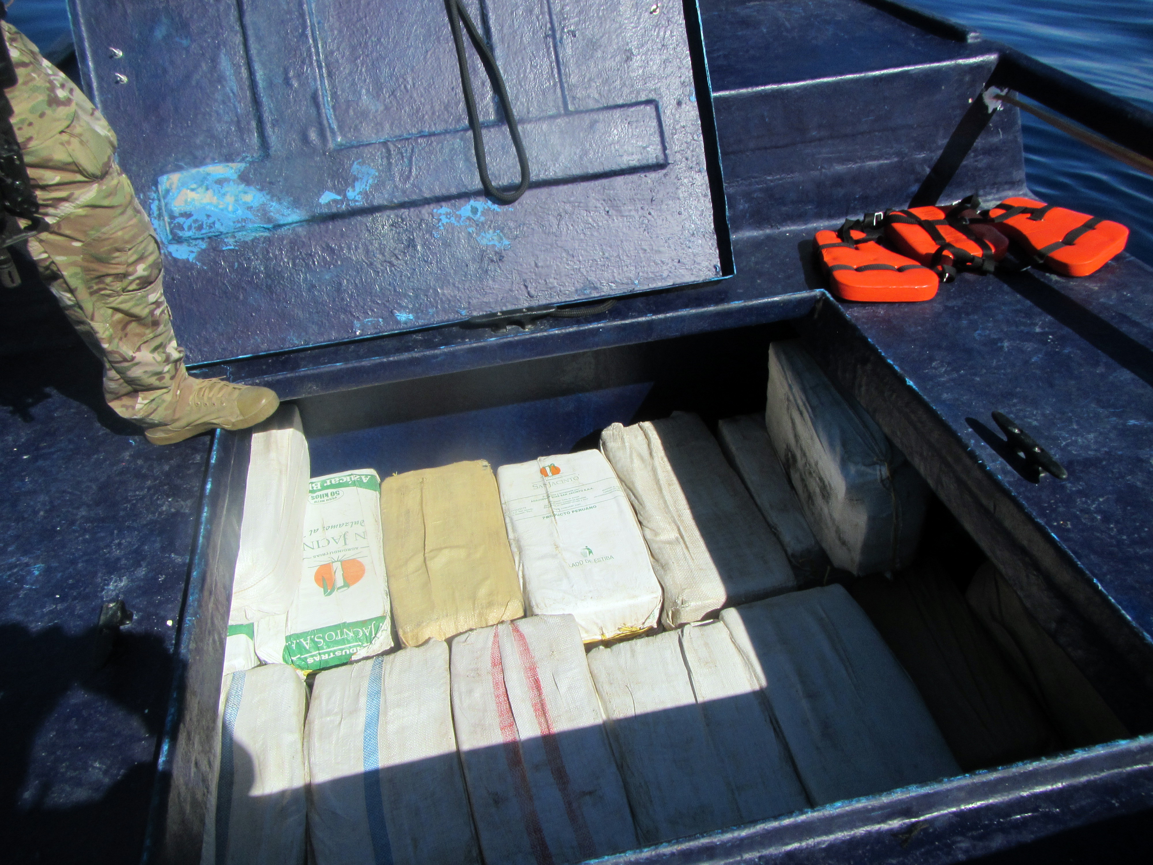 Confiscated drugs about work of RFA Mounts Bay