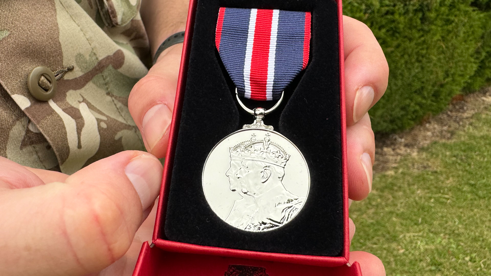 Coronation medals awarded to 1 Royal Anglian 25.07.24 BFBS