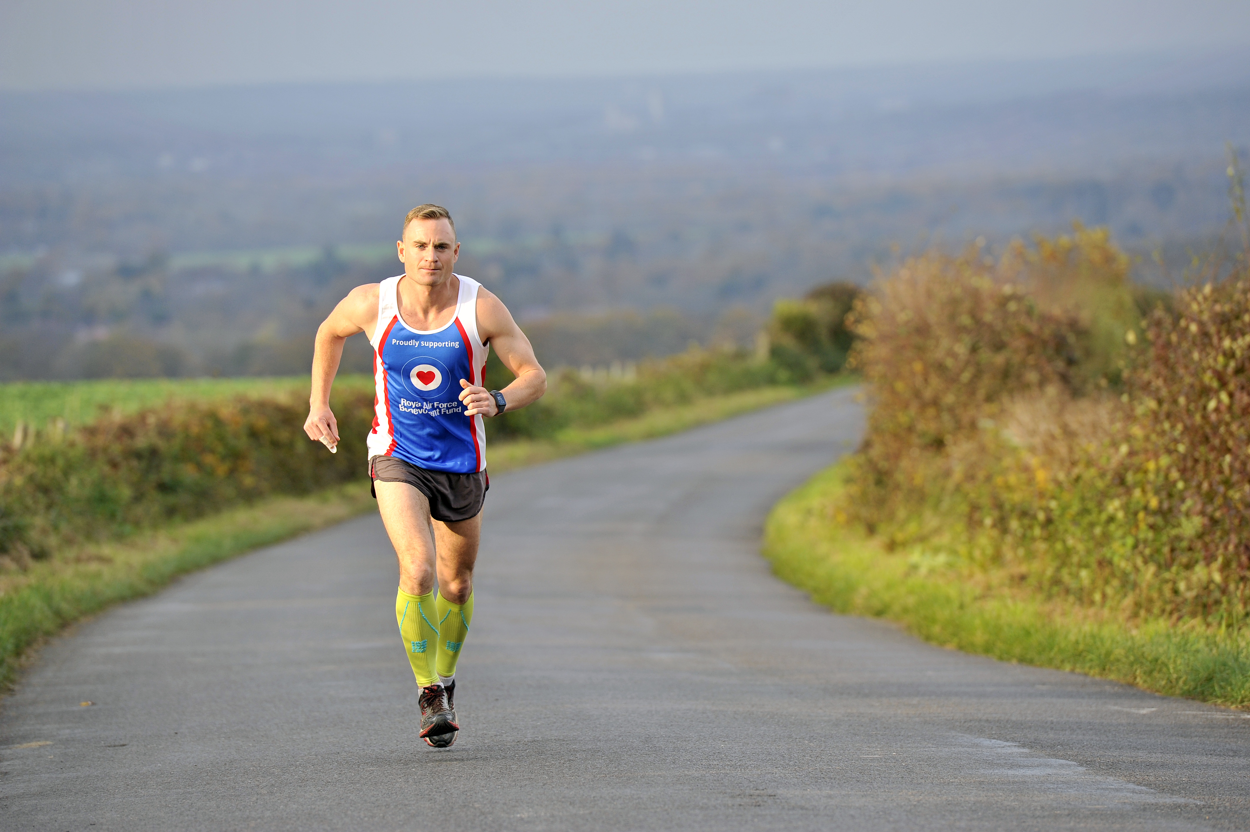 Corporal Jon Ward hasn't stopped running since he completed his centenary challenge for RAF100