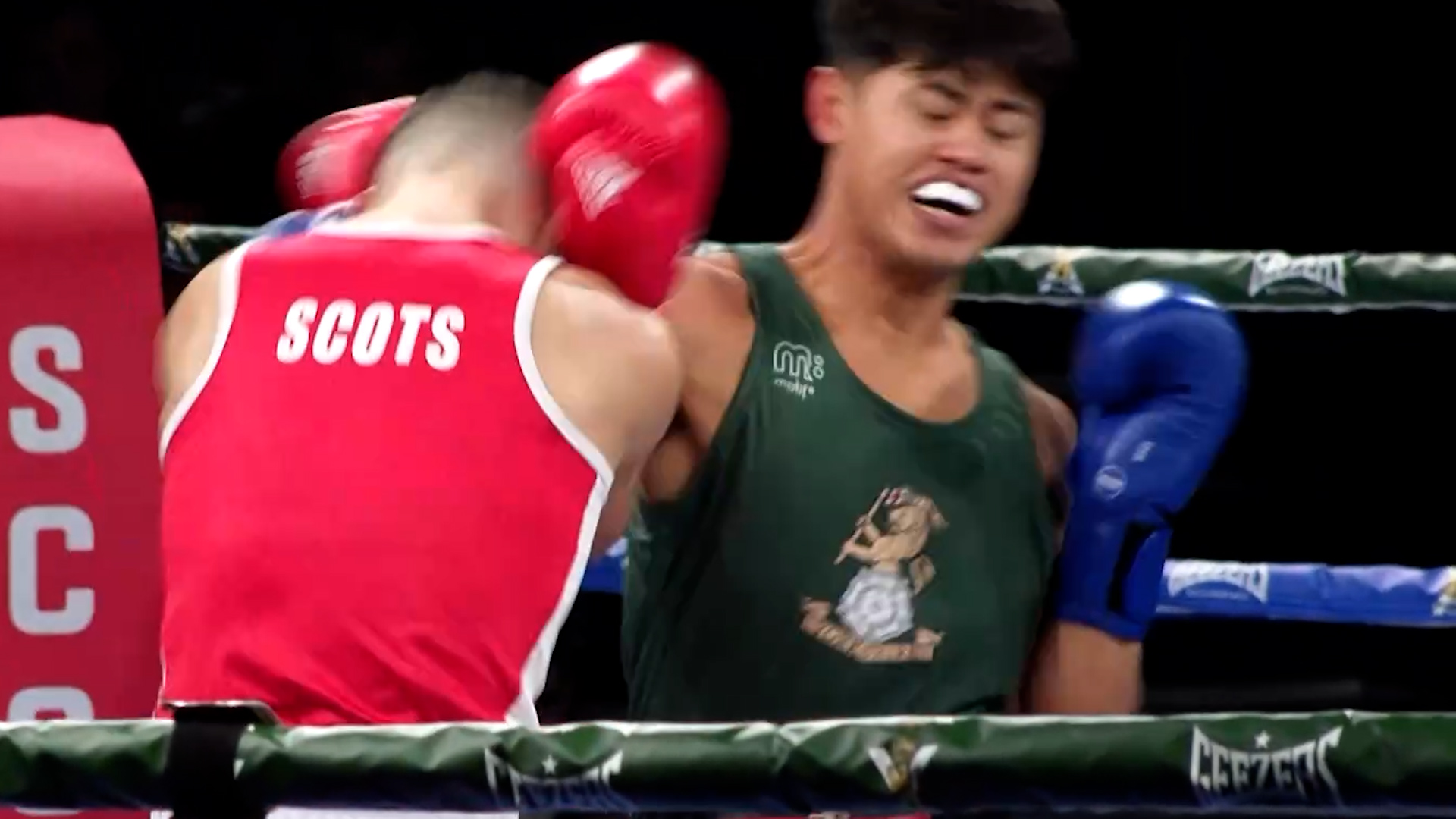 Corporal Kawdowsoe H'Too Yorkshire Regiment boxing night 01122023 CREDIT BFBS