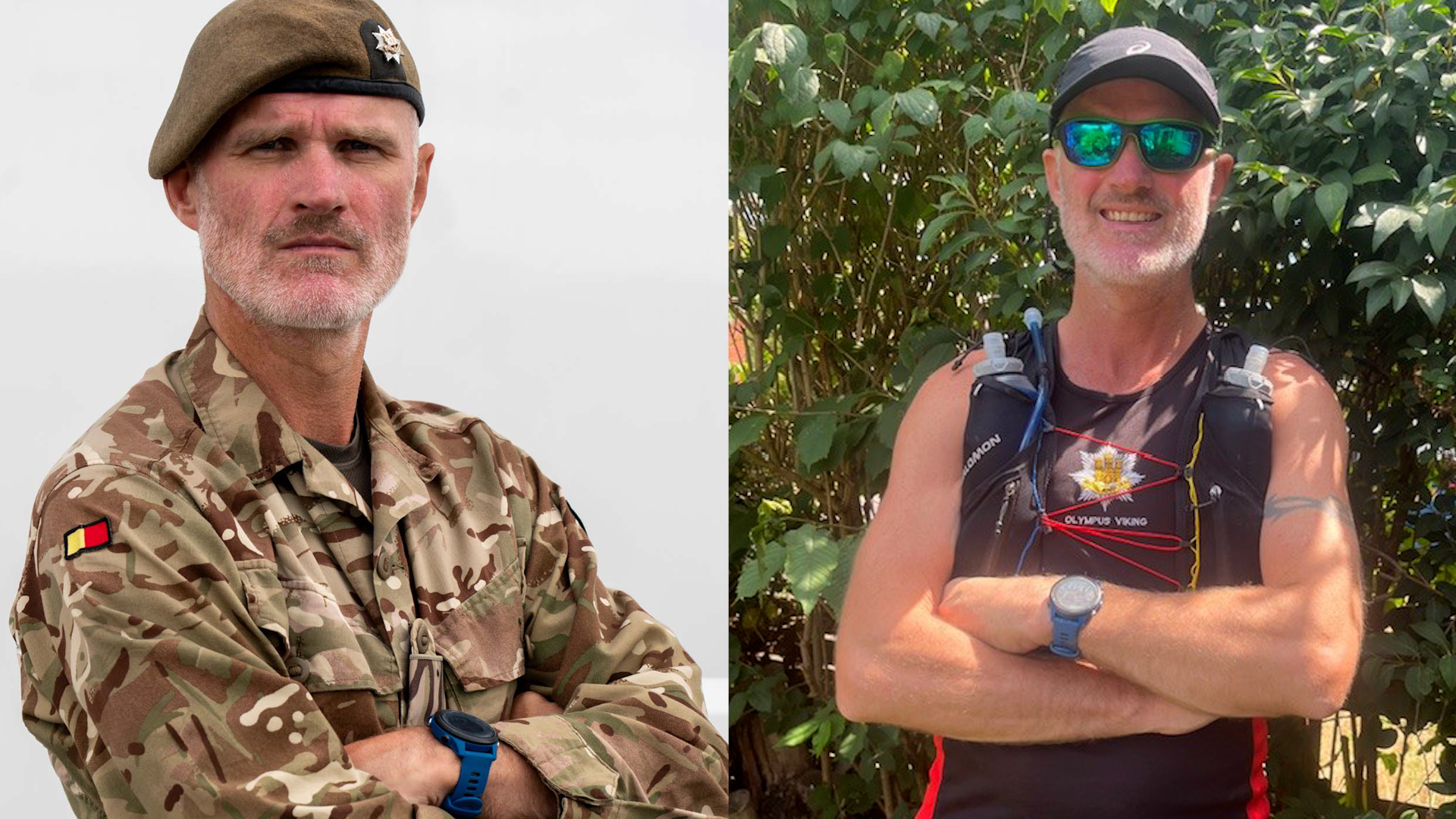 Corporal Simon Richardson to run in ultra marathon Credit LEFT Paul Machnicki RIGHT Simon Richardson