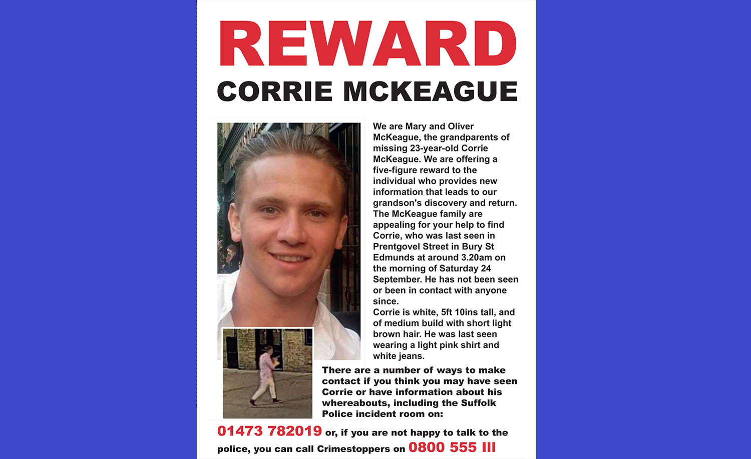 Corrie's McKeague Reward Poster