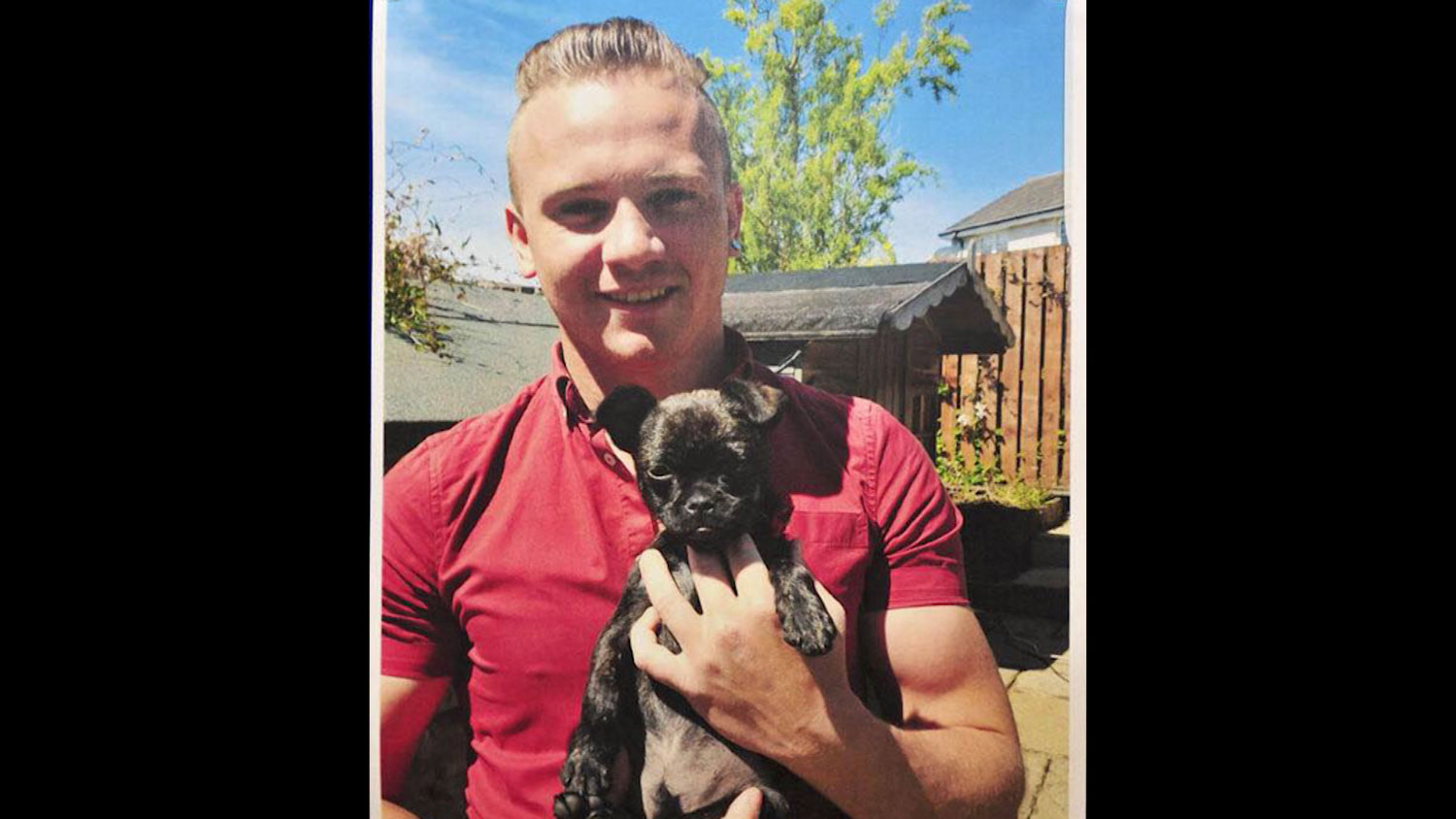 Corrie with his puppy