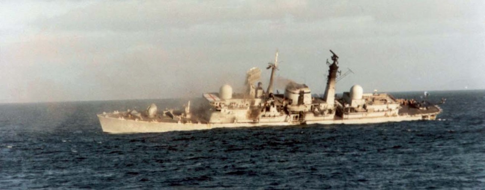 HMS Coventry - Falklands wrecks. Credit: MoD