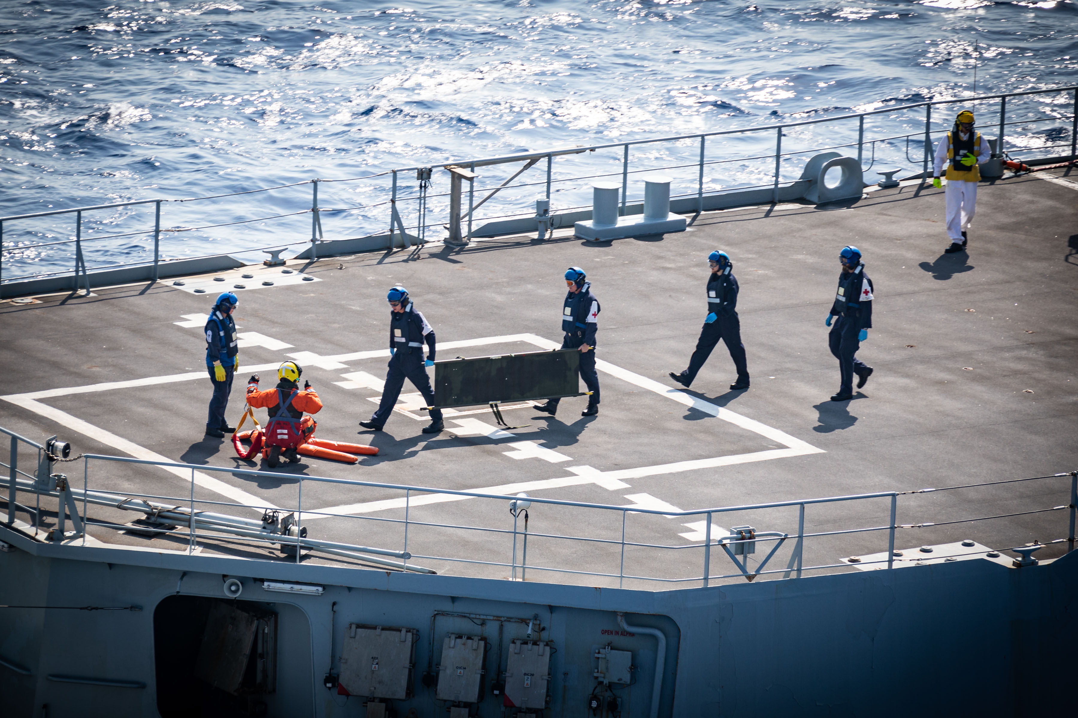 HMS Enterprise worked alongside 84 Squadron and Cypriot forces during the exercise (Picture: Royal Navy).