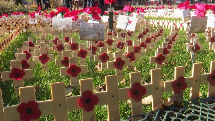 Crosses at Edinburgh’s Garden of Remembrance