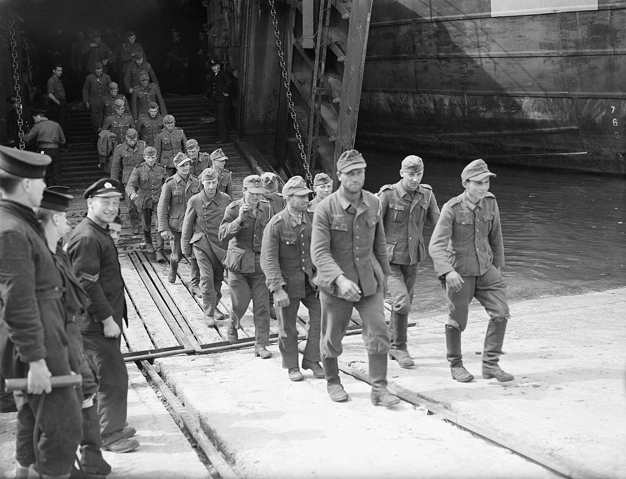 Captured German Soldiers In Britain, June 1944. Credit: Crown